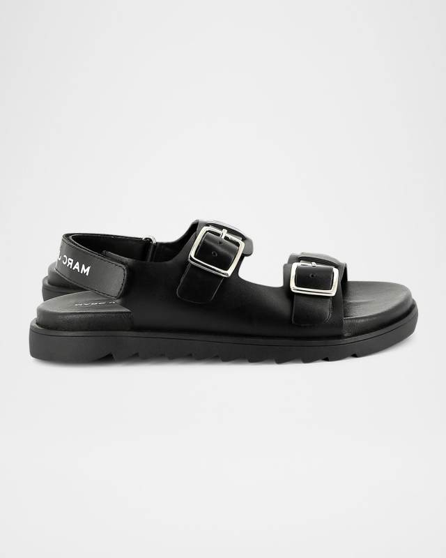 Kid's Leather Dual Buckle Sandals, Toddlers/Kids